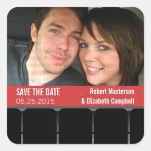 Film Théâtre Photo Enregistrer Stickers Date, Roug