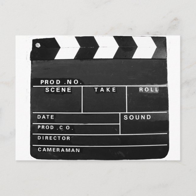 Film-Video-Produktion Clappboard Postkarte (Vorderseite)