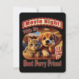 Filmabend - Beste Furry Friend - Niedliche Katze & Einladung