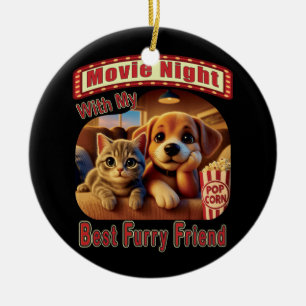 Filmabend - Beste Furry Friend - Niedliche Katze & Keramik Ornament