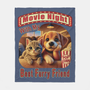 Filmabend - Bester pelziger Freund - Süße Katze &  Fleecedecke