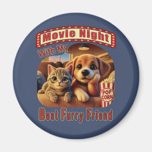 Filmabend - Bester pelziger Freund - Süße Katze &  Magnet