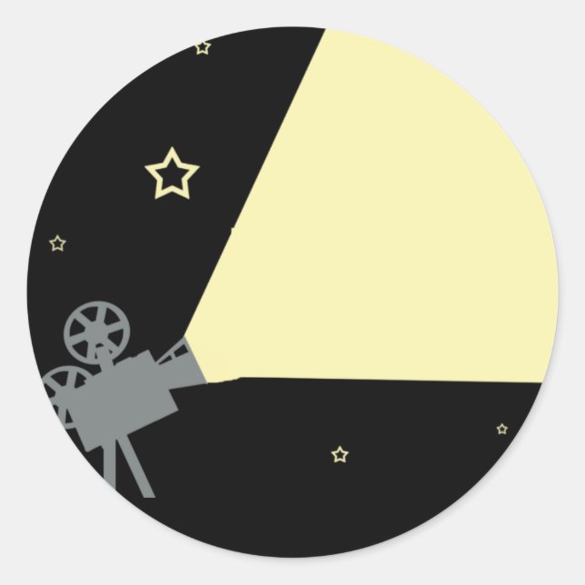 Filmabend Runder Aufkleber (Vorderseite)