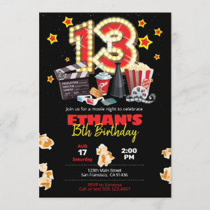 Filmabend, Theater - Einladung zum 13. Geburtstag