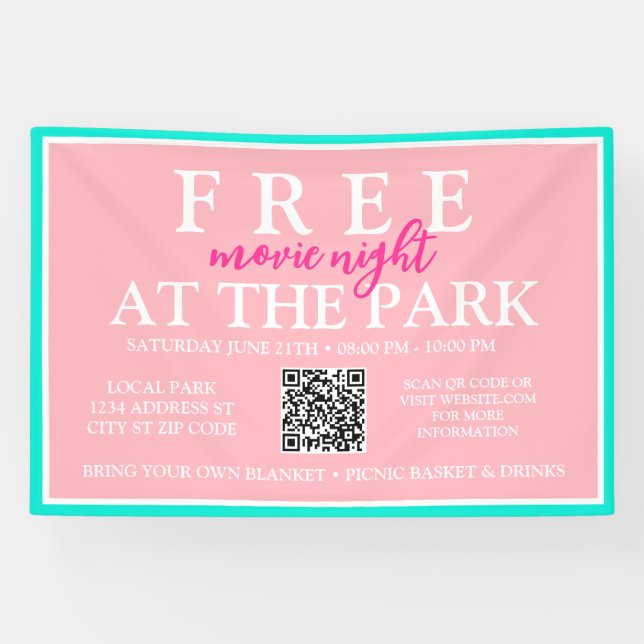 Filmabende im Park | Custom Summer Event Banner (Horizontal)