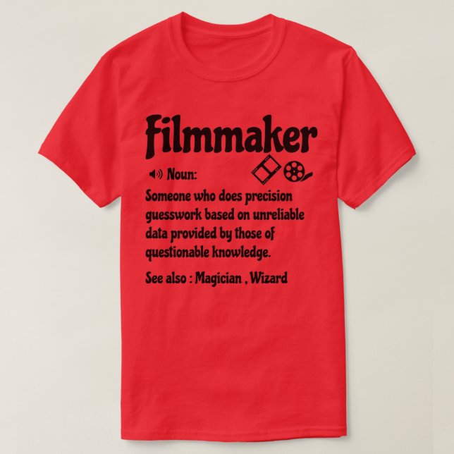 Filmaker Funny Definition Filmmaker Funny SayF T-Shirt (Design vorne)