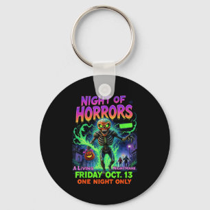 Filmcharter Beängstigend Movie Night Horrors 90er Schlüsselanhänger