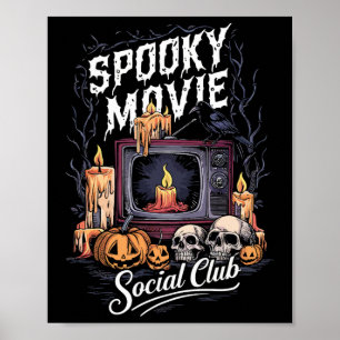 Filmclub Vintages Fernsehen Halloween Horror Art Poster