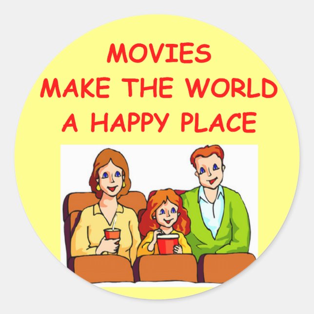 Filme Runder Aufkleber (Vorderseite)