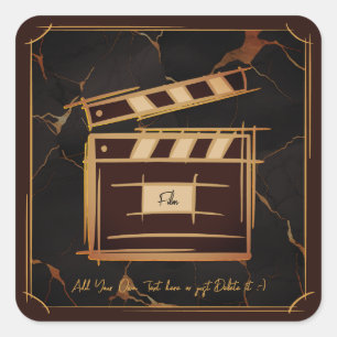 Filmemacher, Filmproduzent, Regisseur, Schauspiele Quadratischer Aufkleber