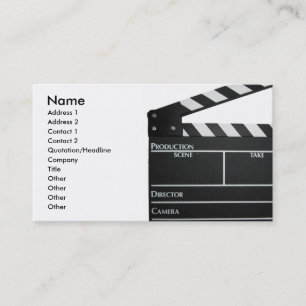 Filmemacher-Filmregisseurproduzent-Visitenkarte Visitenkarte