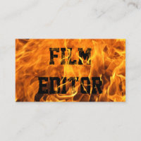 Filmemacherin Unique Flaming Fire Typografy