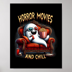 Filmen und Chill Spooky Halloween Ghost Movie Lieb Poster