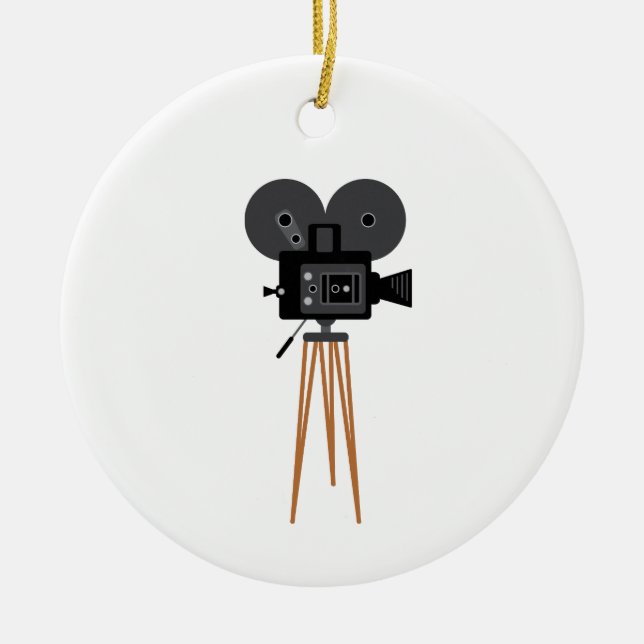 Filmkamera Keramik Ornament (Vorne)