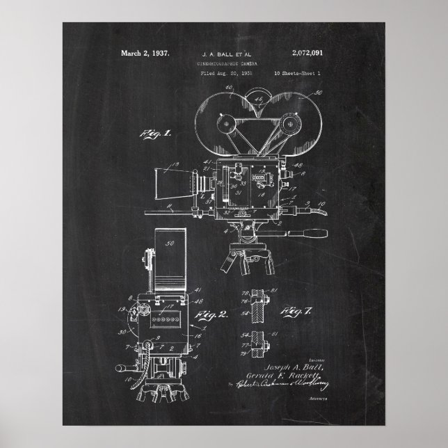 Filmkamera-Patent Poster (Vorne)