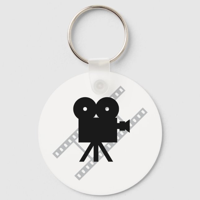 Filmkamera-Symbol Schlüsselanhänger (Vorderseite)