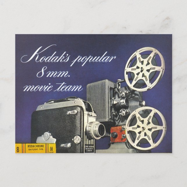 Filmkamera und Projektor 1942 Postkarte (Vorderseite)