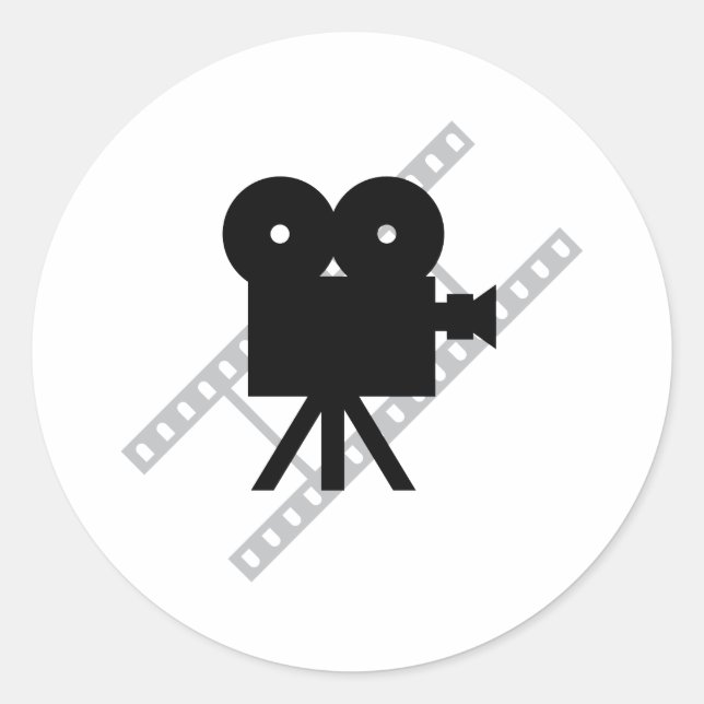 Filmkamerafilm Hollywood Runder Aufkleber (Vorderseite)