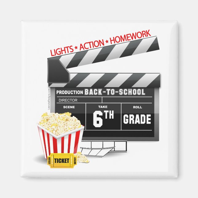 Filmklapboard 6. Klasse Magnet (Vorne)