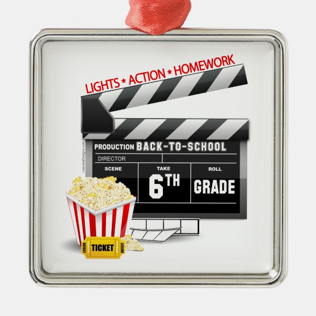 Filmklapboard 6. Klasse Ornament Aus Metall (Vorne)