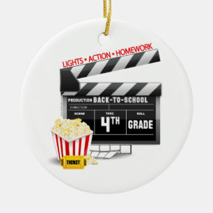 Filmklapboard der vierten Klasse Keramikornament