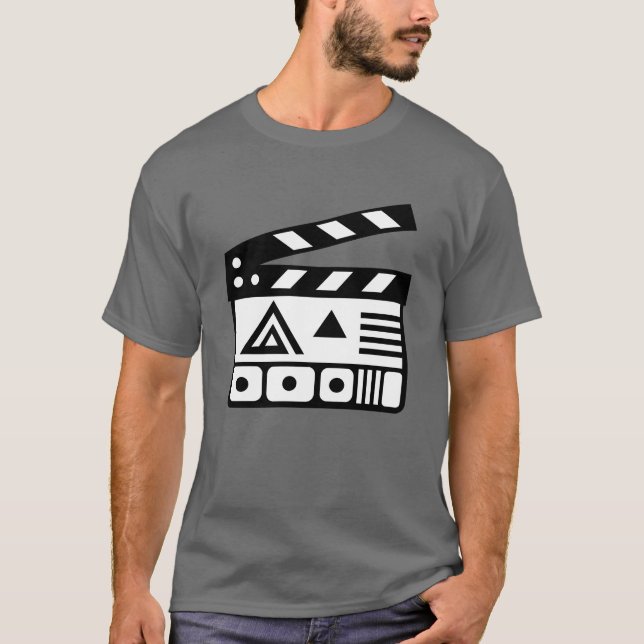 Filmklapboard Icon Cinematic Design Vintag T-Shirt (Vorderseite)