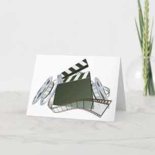 Filmklappe und Filmrollen Karte