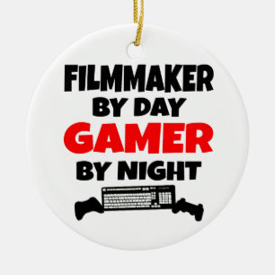 Filmmacher von Day Gamer by Night Keramik Ornament