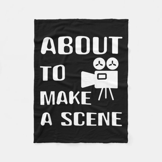 Filmmaker About To Make A Scene Film Making Movie  Fleecedecke (Vorderseite)