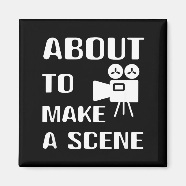 Filmmaker About To Make A Scene Film Making Movie  Magnet (Vorne)
