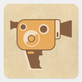 Filmmaker-Videokamera Quadratischer Aufkleber