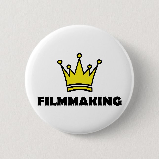 Filmmakingspaß-Shirt-Kronenkönig Button (Vorderseite)