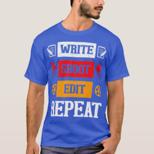 Filmmaterial bearbeiten Wiederholen Film Maker Fil T-Shirt