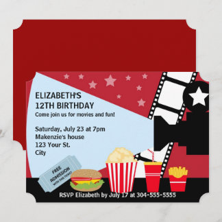 Filmnacht Geburtstag Einladung