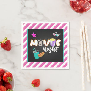 Filmnacht Napkin - Mädchen Serviette