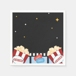 Filmnacht Popcorn Hinterhof Party Serviette