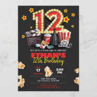Filmnacht, Theater - Einladung zum 12. Geburtstag