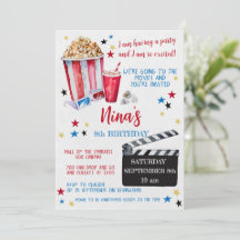 Filmnacht zum Geburtstag Einladung, Kino