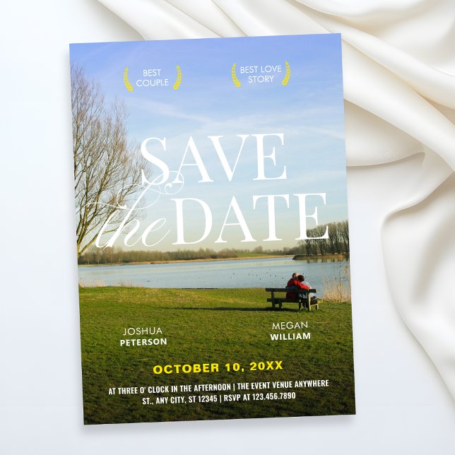 Filmplakat für ästhetische Romantik Foto Save The Date (Von Creator hochgeladen)