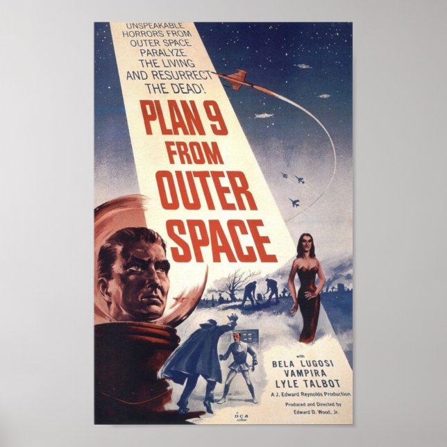 Filmplakat "Plan 9 aus dem Weltraum" Poster (Vorne)