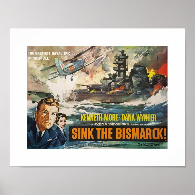 Filmplakat 'Sink the Bismarck' Poster (Vorne)