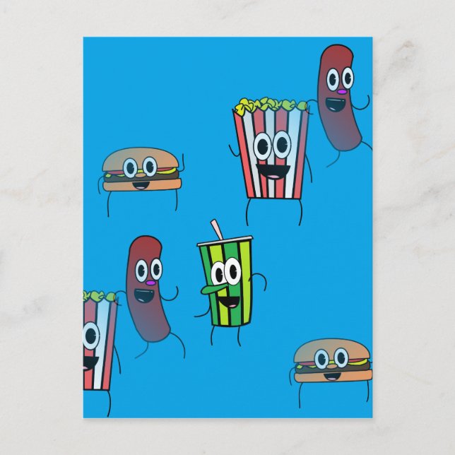 Filmpopcorn Postkarte (Vorderseite)