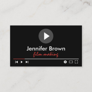 Filmproduktions-Editor Youtuber Videodirektor Visitenkarte