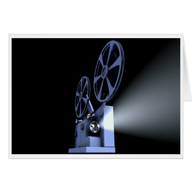 Filmprojektor-Blankenkarte (Vorderseite (Horizontal))