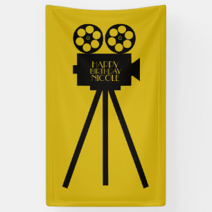 Filmprojektor Hollywood Happy Birthday Banner