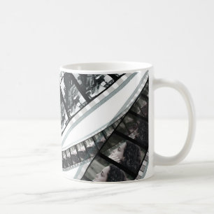 Filmrahmen einer Schwarzweiss-Spule Kaffeetasse