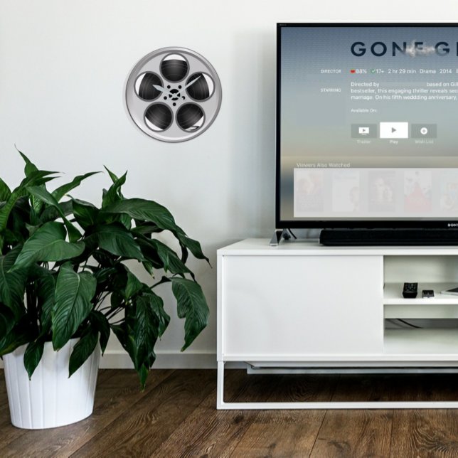 Filmregal Zuhause Theater Runde Wanduhr (Von Creator hochgeladen)