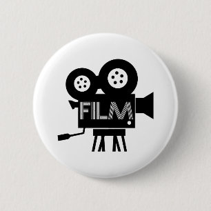 Filmregisseur Weißer Knopf Button