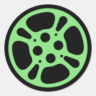 Filmrolle / Filmaufkleber für Filmrollen (grün) Runder Aufkleber