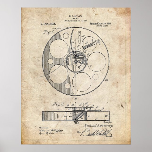 Filmrolle Patent Poster (Vorne)